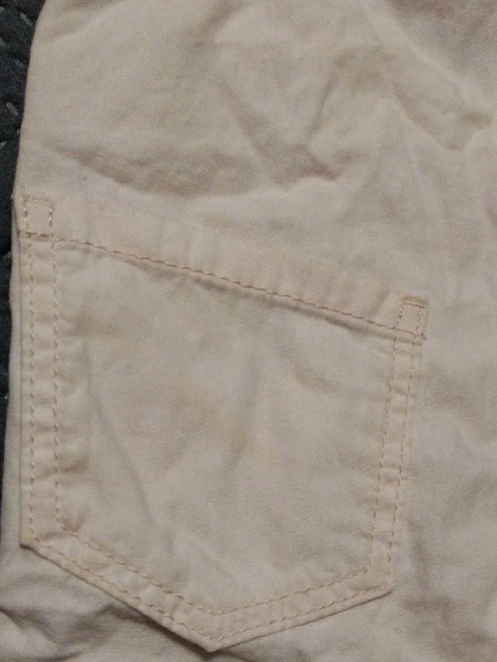 OshKosh B'gosh Cream Shortie Overalls with Heart Pocket